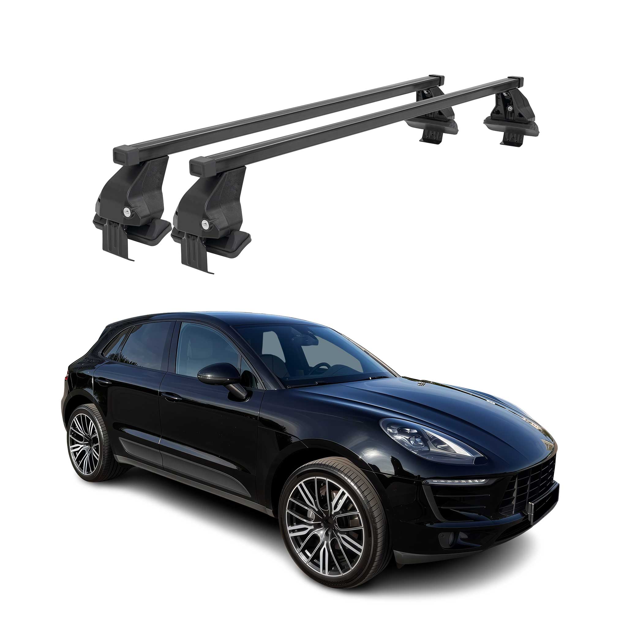 2015-2025 Porsche Macan Roof Rack Cross Bars Black