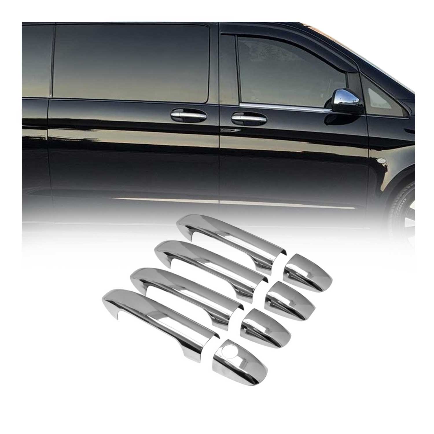 2016-2024 Mercedes Metris Car Door Handle Cover Protector Stainless Steel 8x