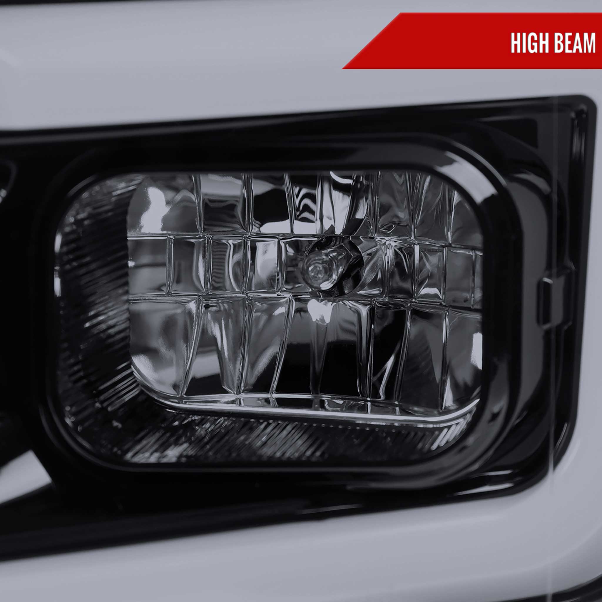 For Ford F-150 2018-2020 LED C Bar Projector Headlights Black Housing Smoked Lens