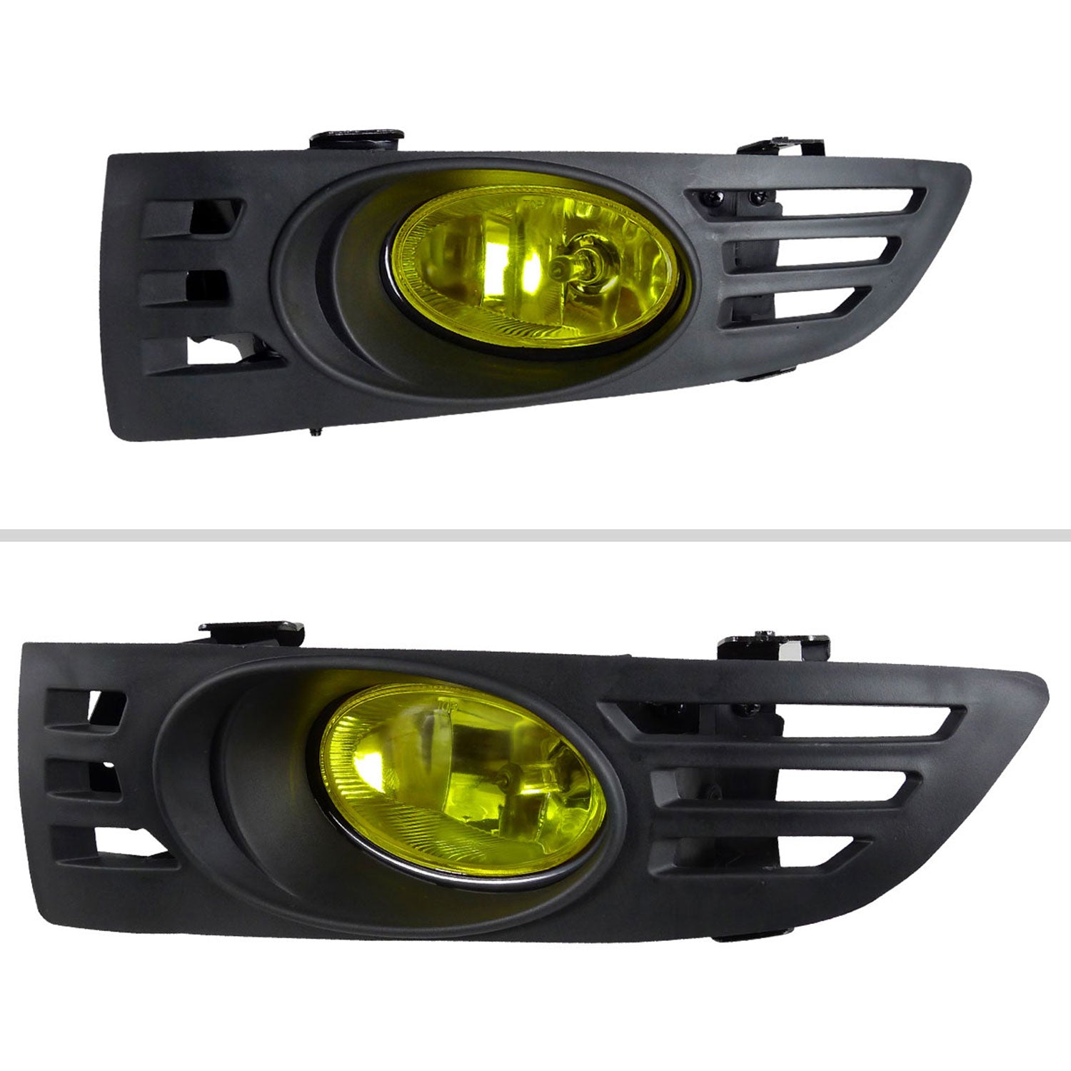 2003-2005 Honda Accord Coupe H11 Fog Lights Kit Chrome Housing/Yellow Lens