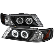 1995-1999 Nissan Sentra/200SX Dual Halo Projector Headlights Matt Black/Clear