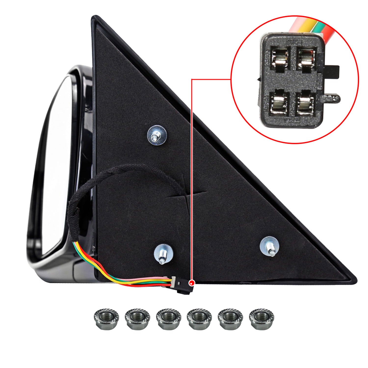 1994-1998 Chevy S10/Blazer GMC Sonoma Glossy Black Left/Driver Side Mirror