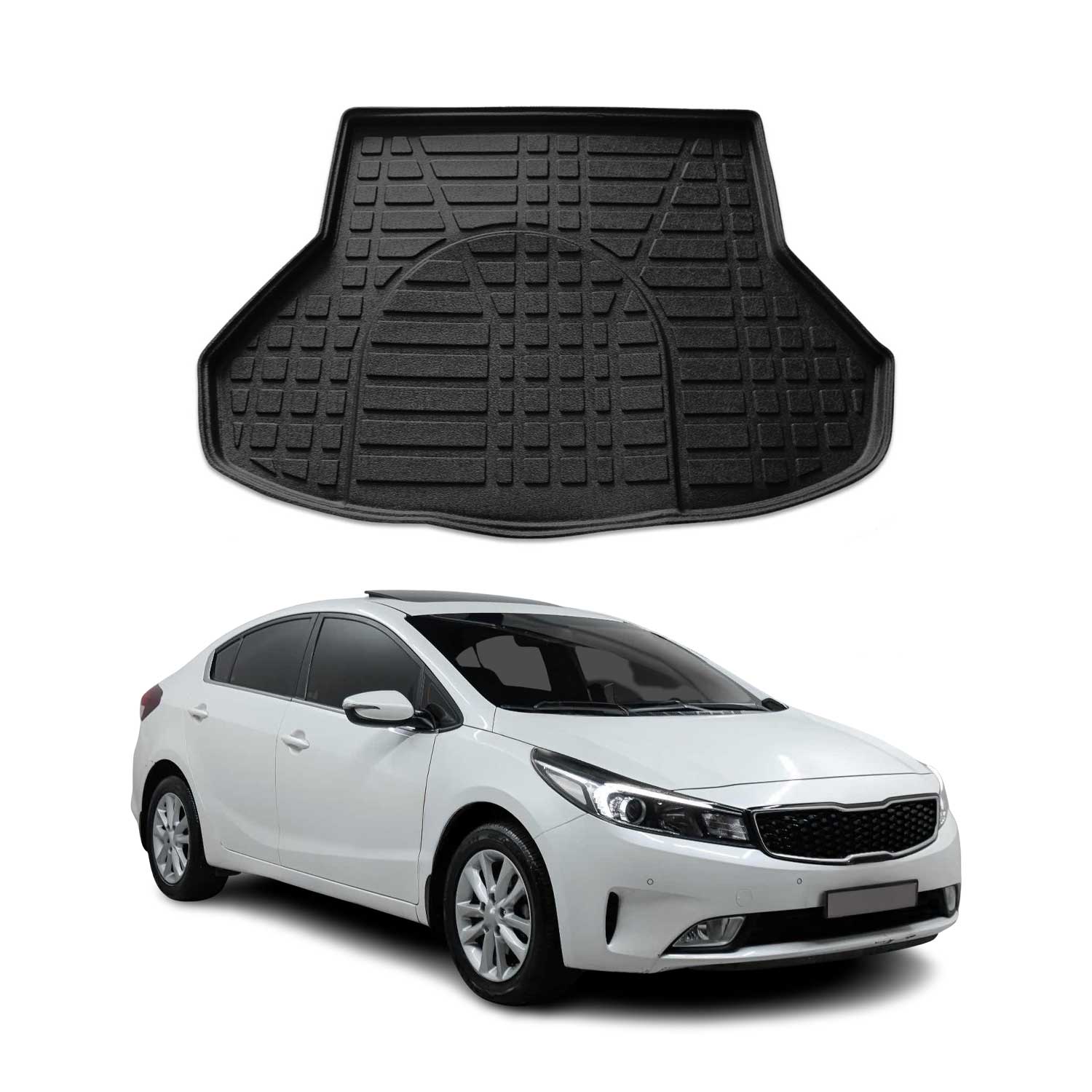 2019-2024 Kia Forte Sedan Cargo Liner Trunk Mat All Weather Black