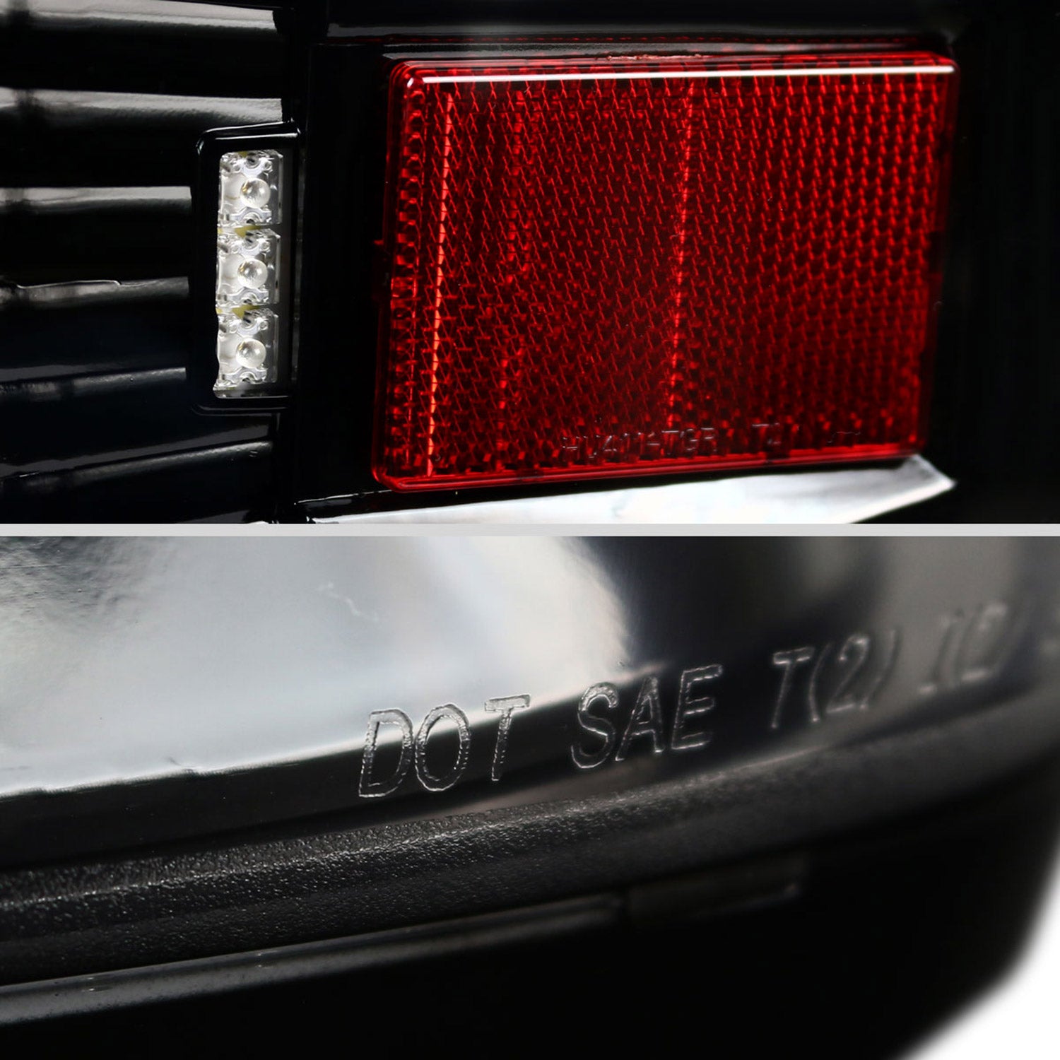 2014-2018 Chevy Silverado 1500 2500HD /Sierra 3500HD LED Tail Lights Jet Black