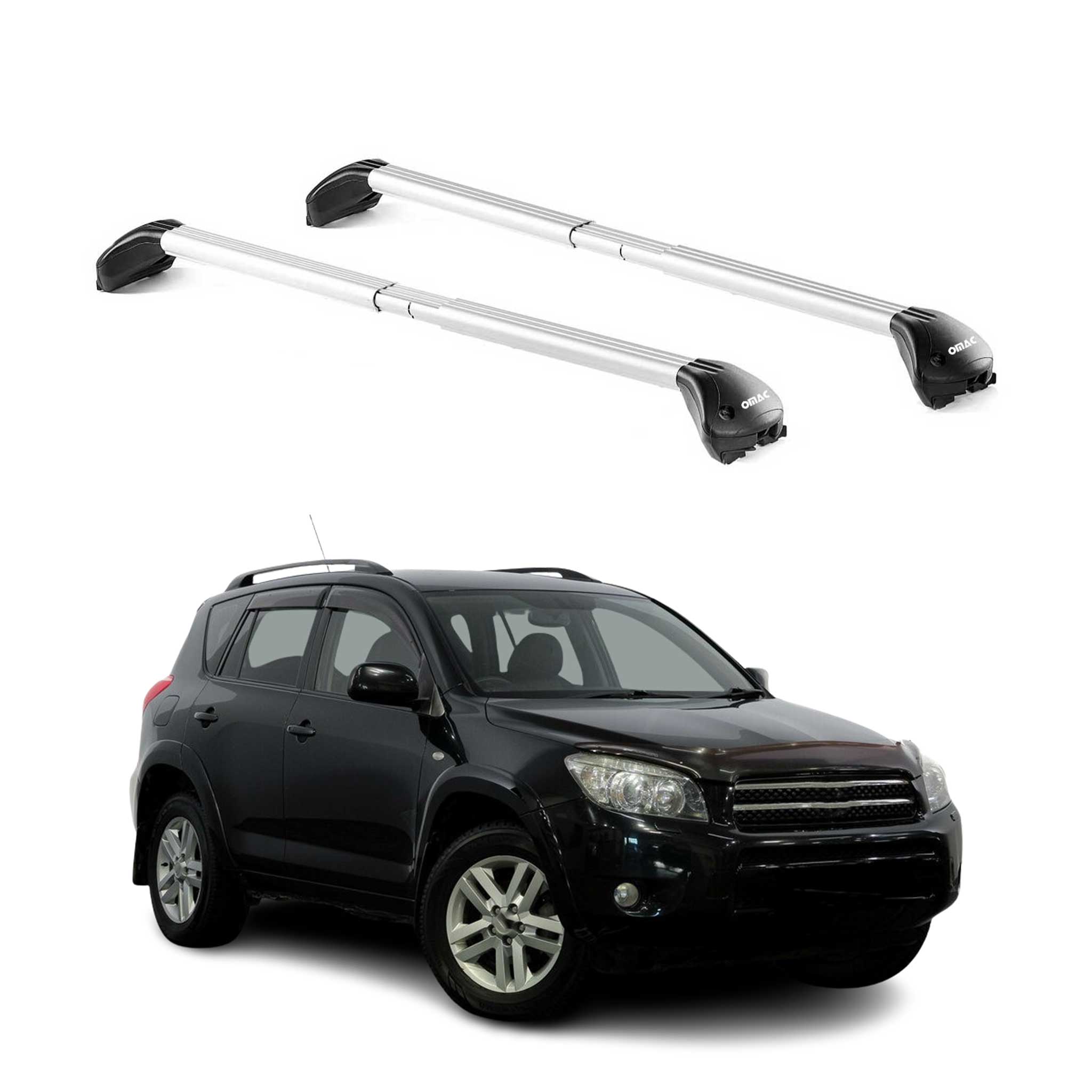 2006-2018 Toyota RAV4 Roof Rack Cross Bars Silver