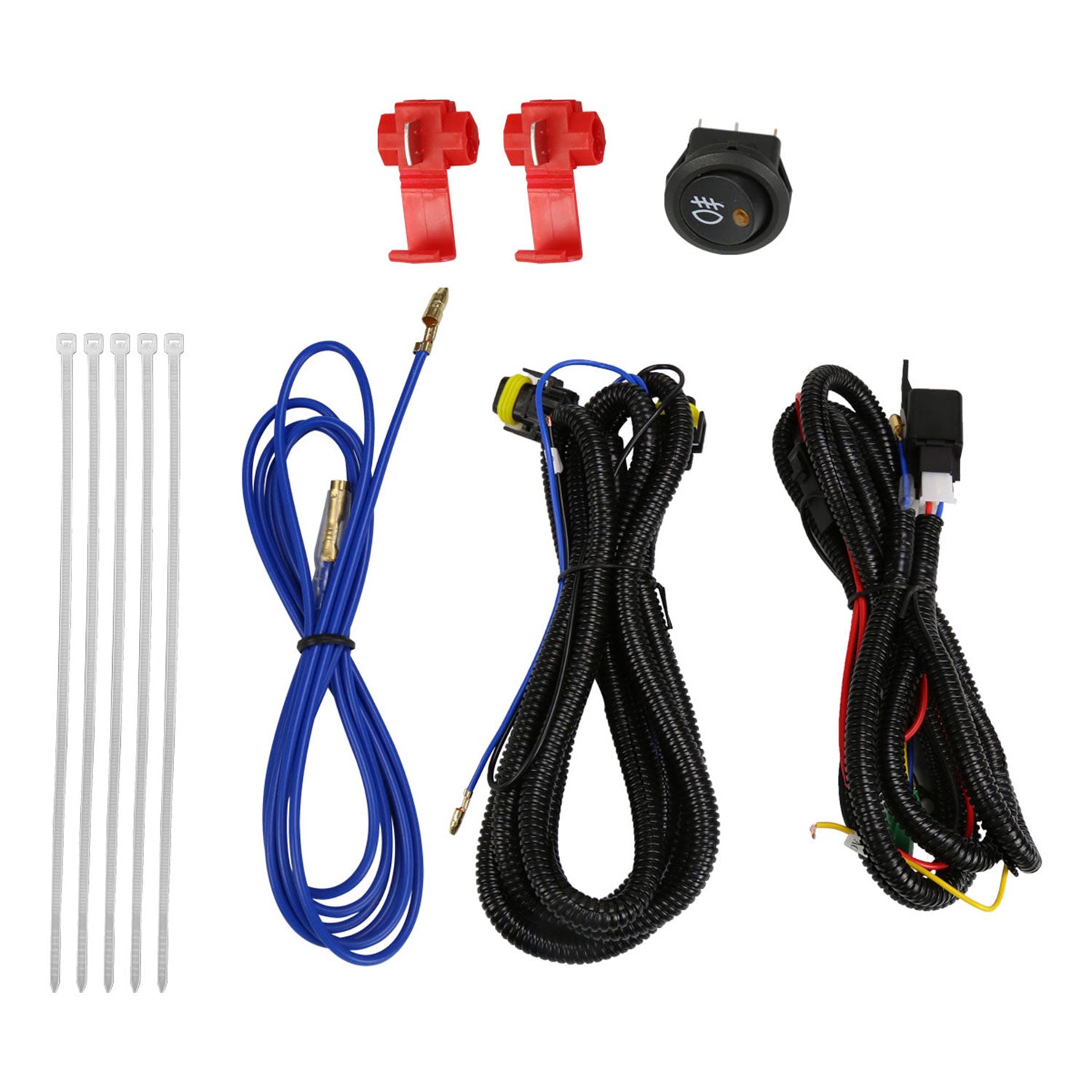 2010-2016 Chevy Equinox 12V/55W H11 Projector Fog Lights Kit Chrome/Clear Lens