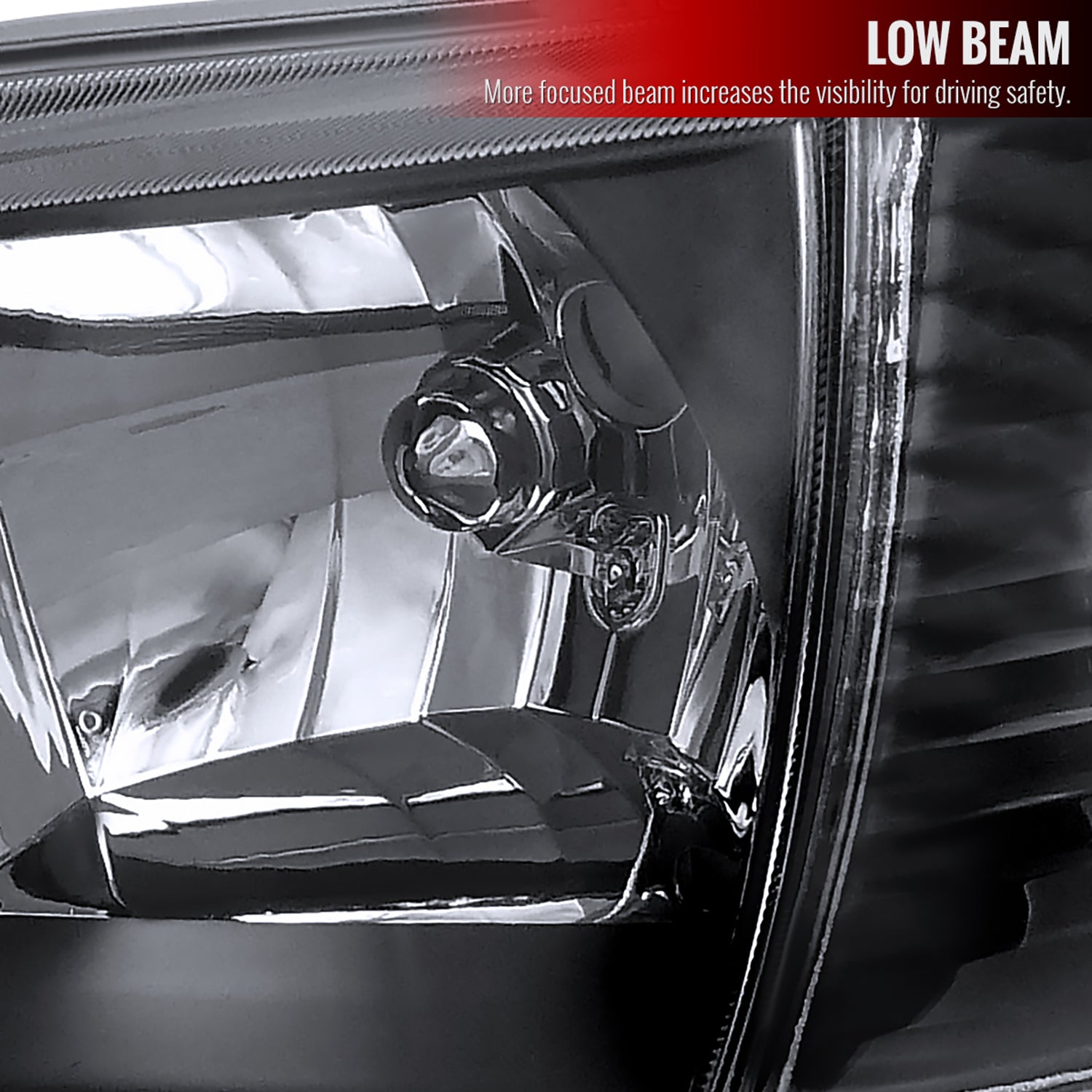 2001-2002 Toyota Corolla Factory Headlights w/Corner Lights Matt Black/Clear