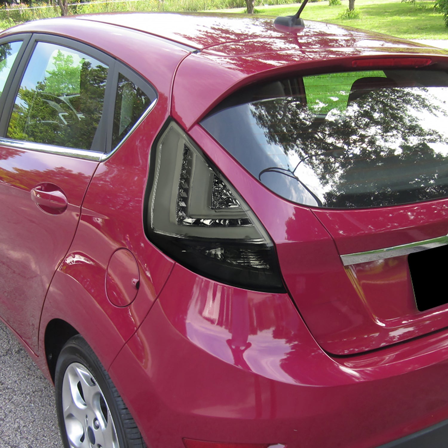 2011-2013 Ford Fiesta Hatchback LED Tail Lights Chrome Housing/Smoke Lens