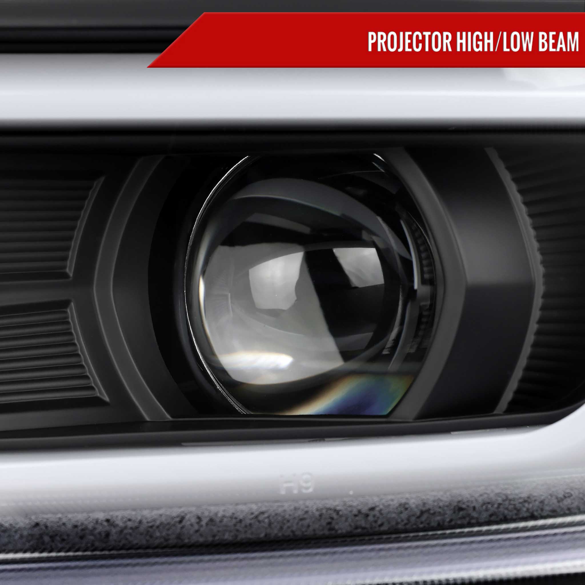 For Chevrolet Camaro 2016-2018 LED Strip Projector Headlights Turn Signal Lights Matte Black Housing Clear Lens