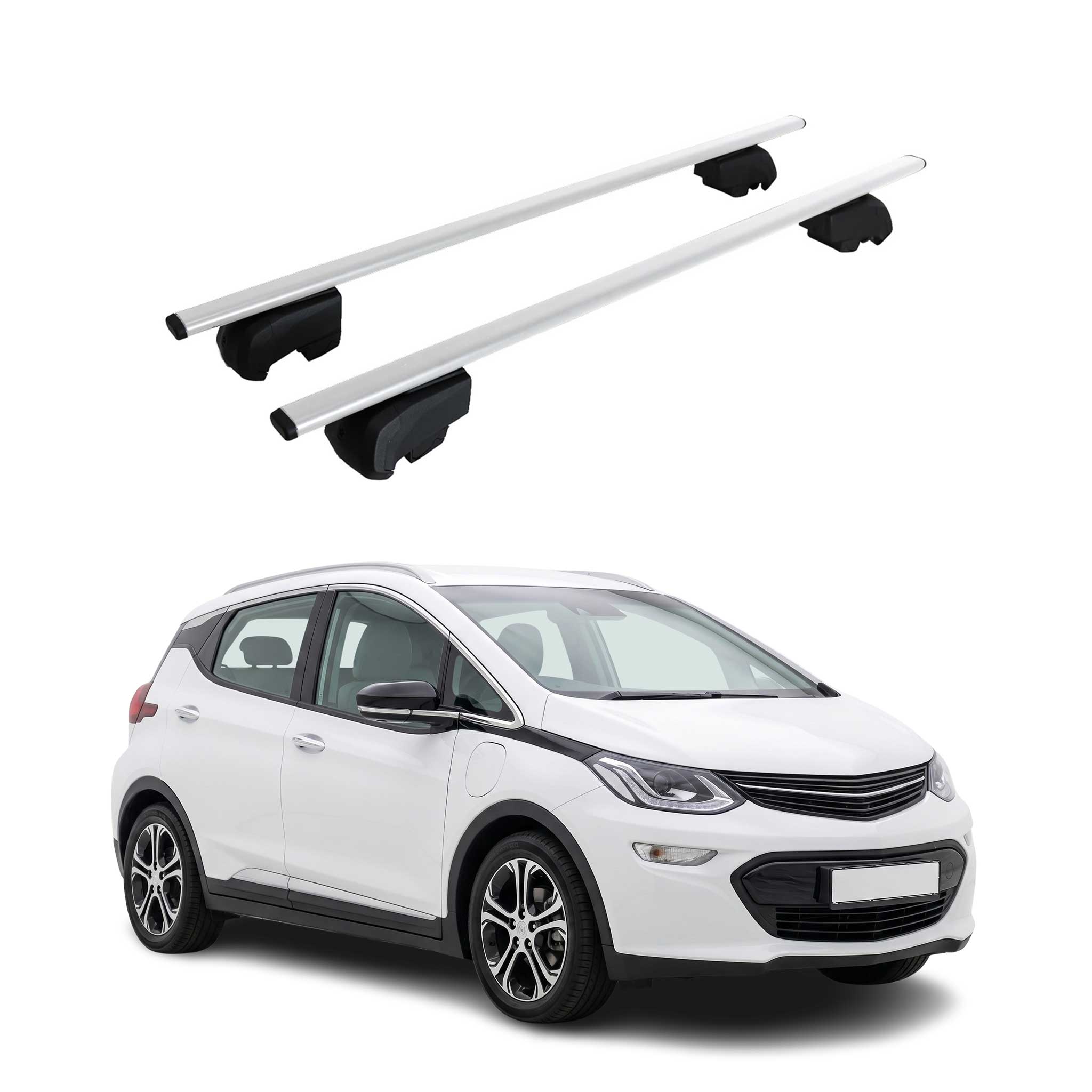 Roof Racks Cross Bars Iron for Chevrolet Bolt EV 2017-2023 Hatchback 2Pcs Gray