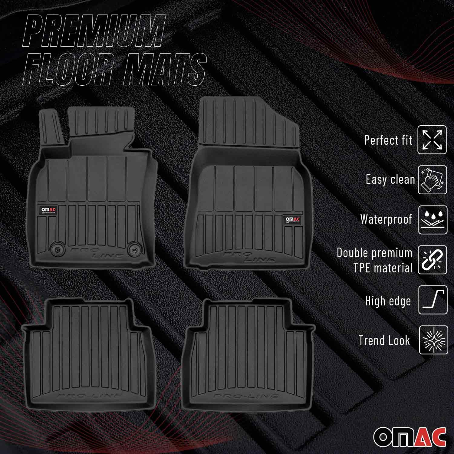 2018-2024 Toyota Camry Premium Floor Mats Liners Full Set All Weather Heavy Duty