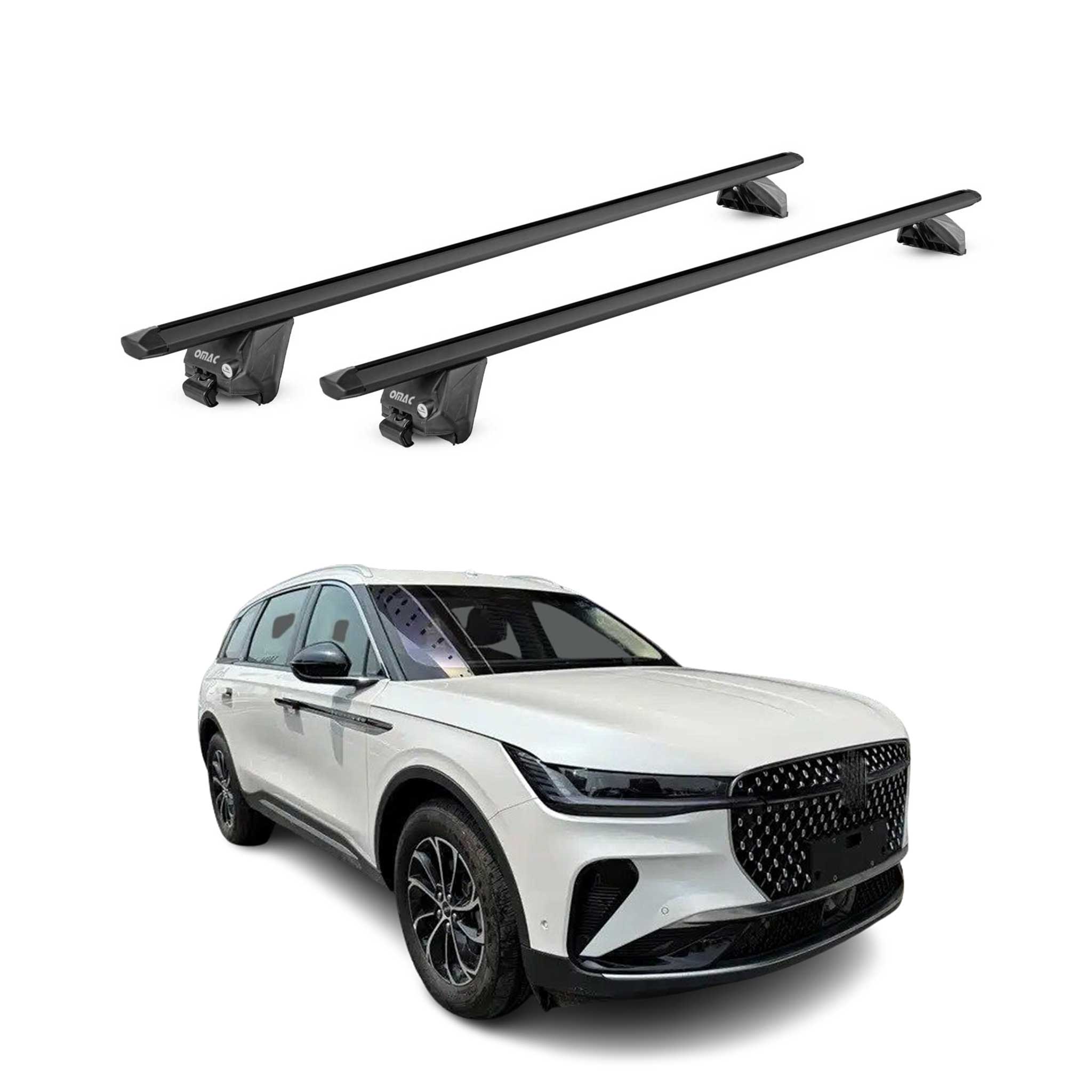 2024-2026 Lincoln Nautilus Roof Rack Cross Bars Luggage Carrier Alu Black 2x