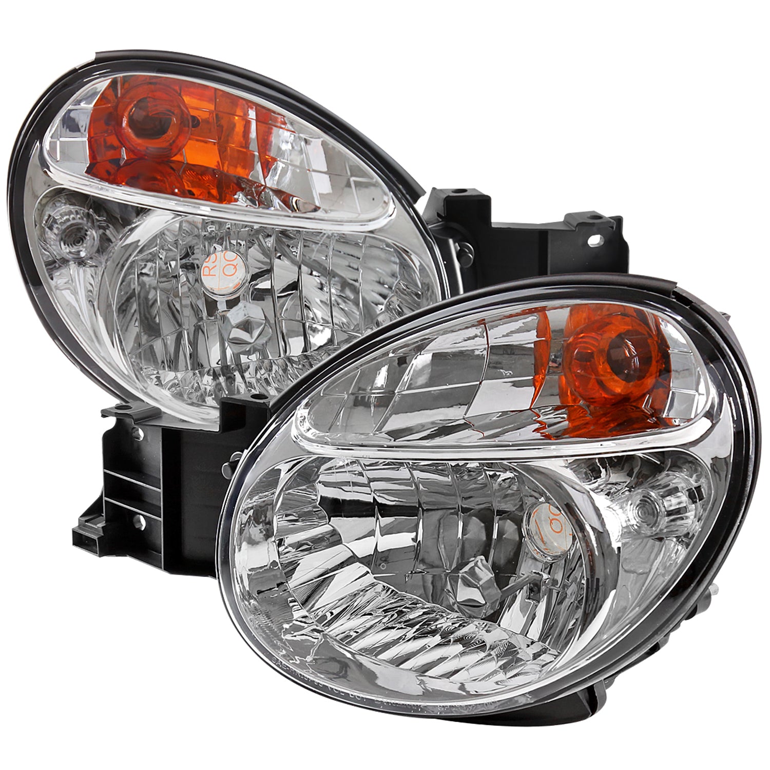 2002-2003 Subaru Impreza OEM Replacement Headlights Chrome/Clear Lens