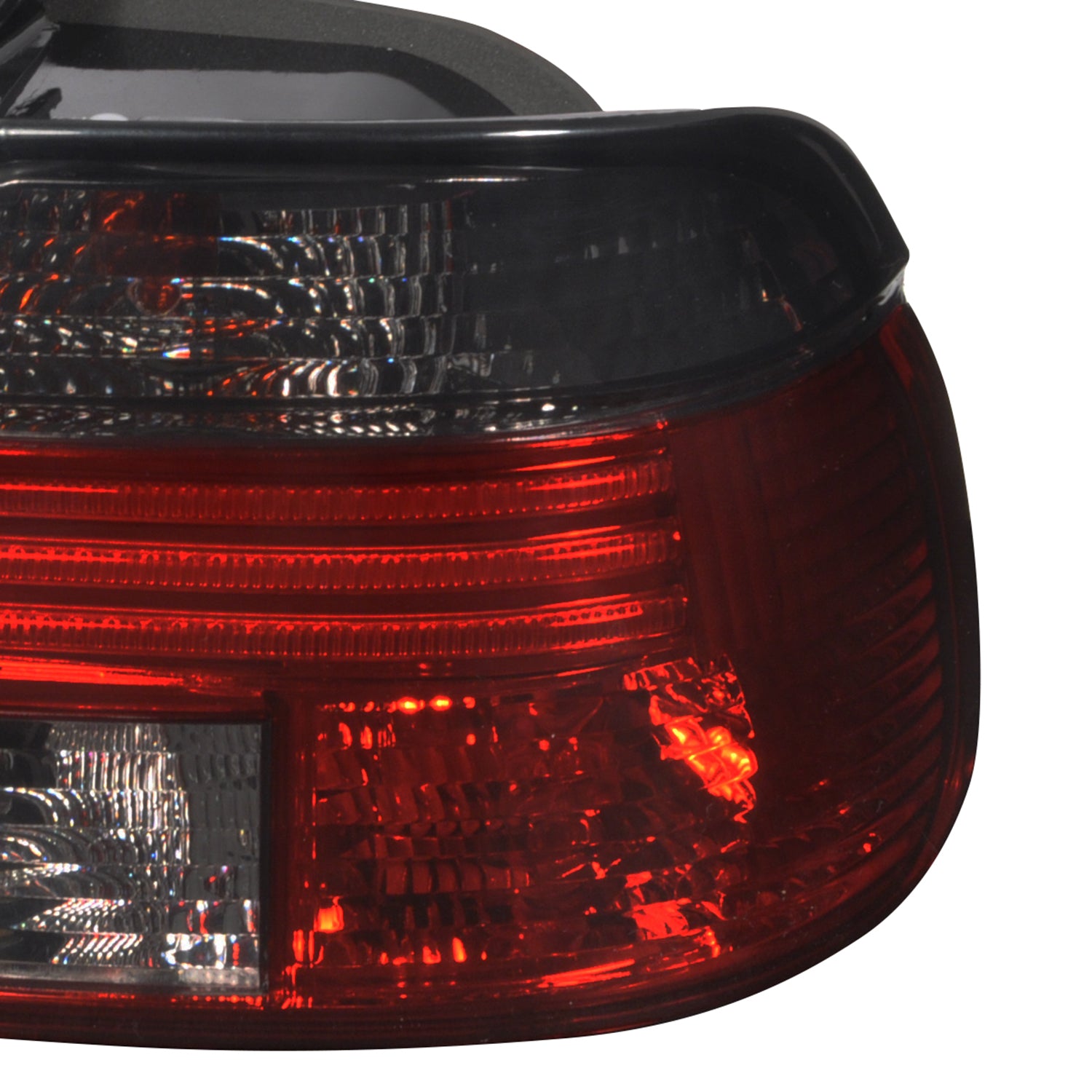 1997-2000 BMW E39 5 Series Tail Lights Chrome Housing/Red Smoke Lens