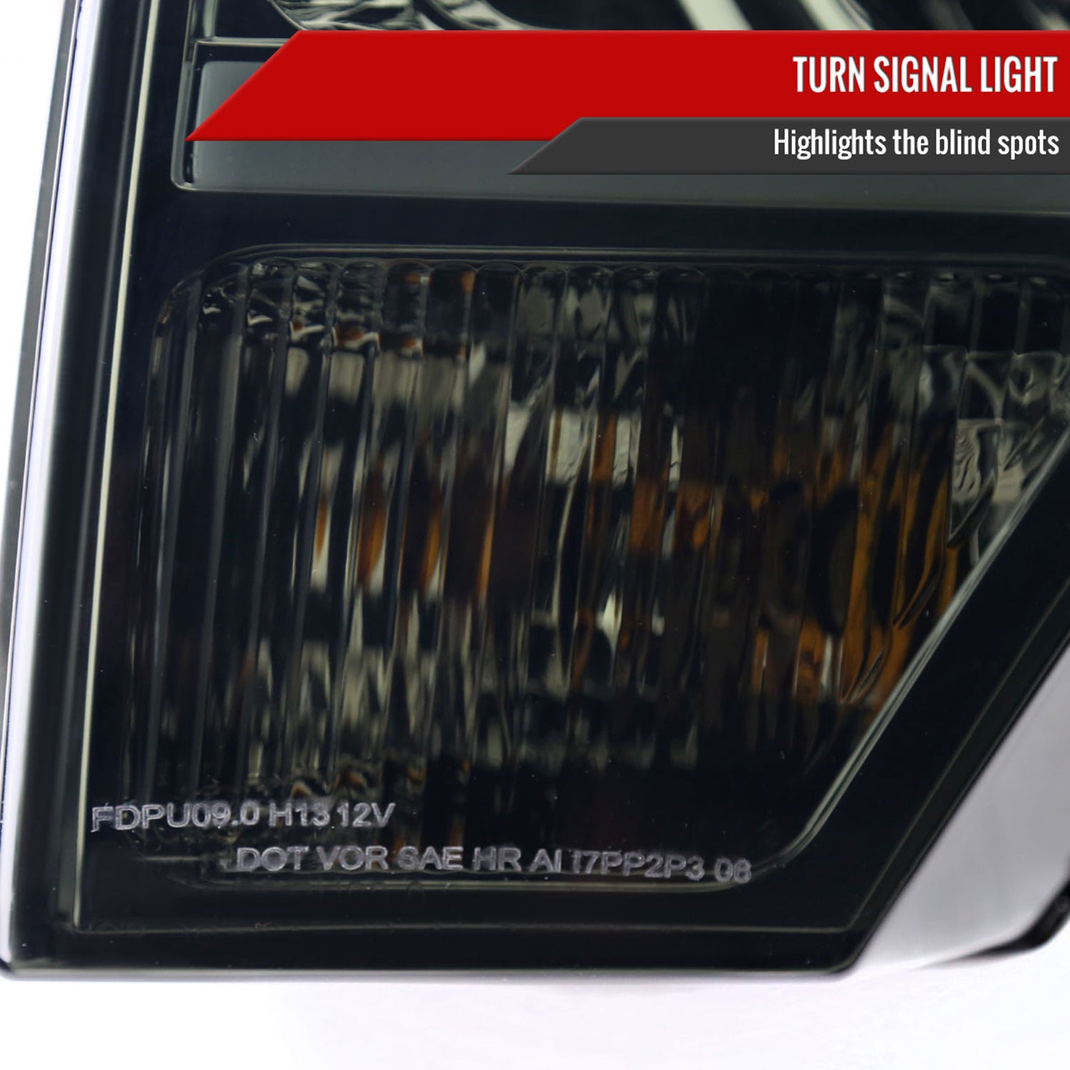 2009-2014 Ford F-150 LED Strip Projector Headlights Chrome/Smoke Lens