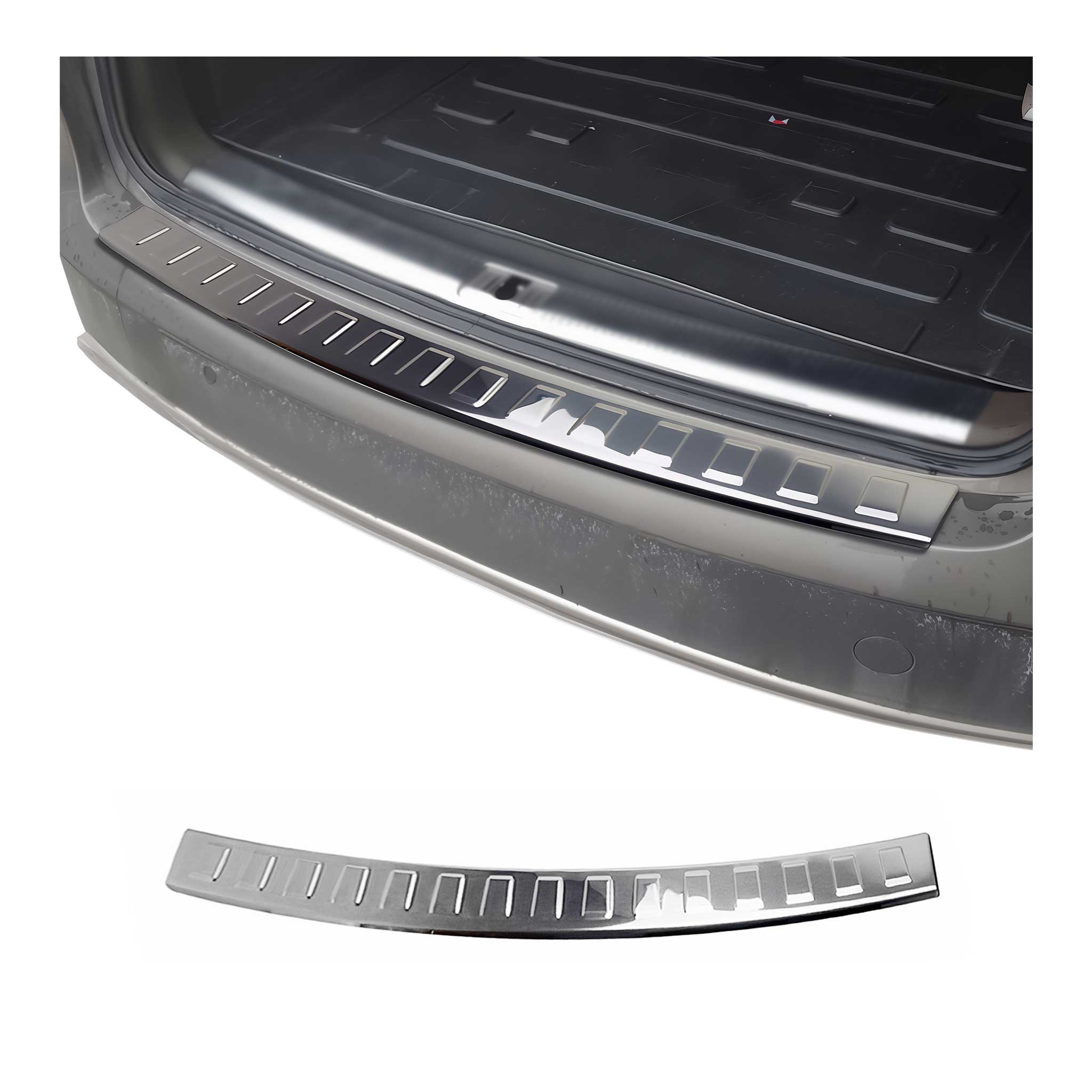 2007-2015 Audi A4 Avant Rear Bumper Guard Stainless Steel Glossy