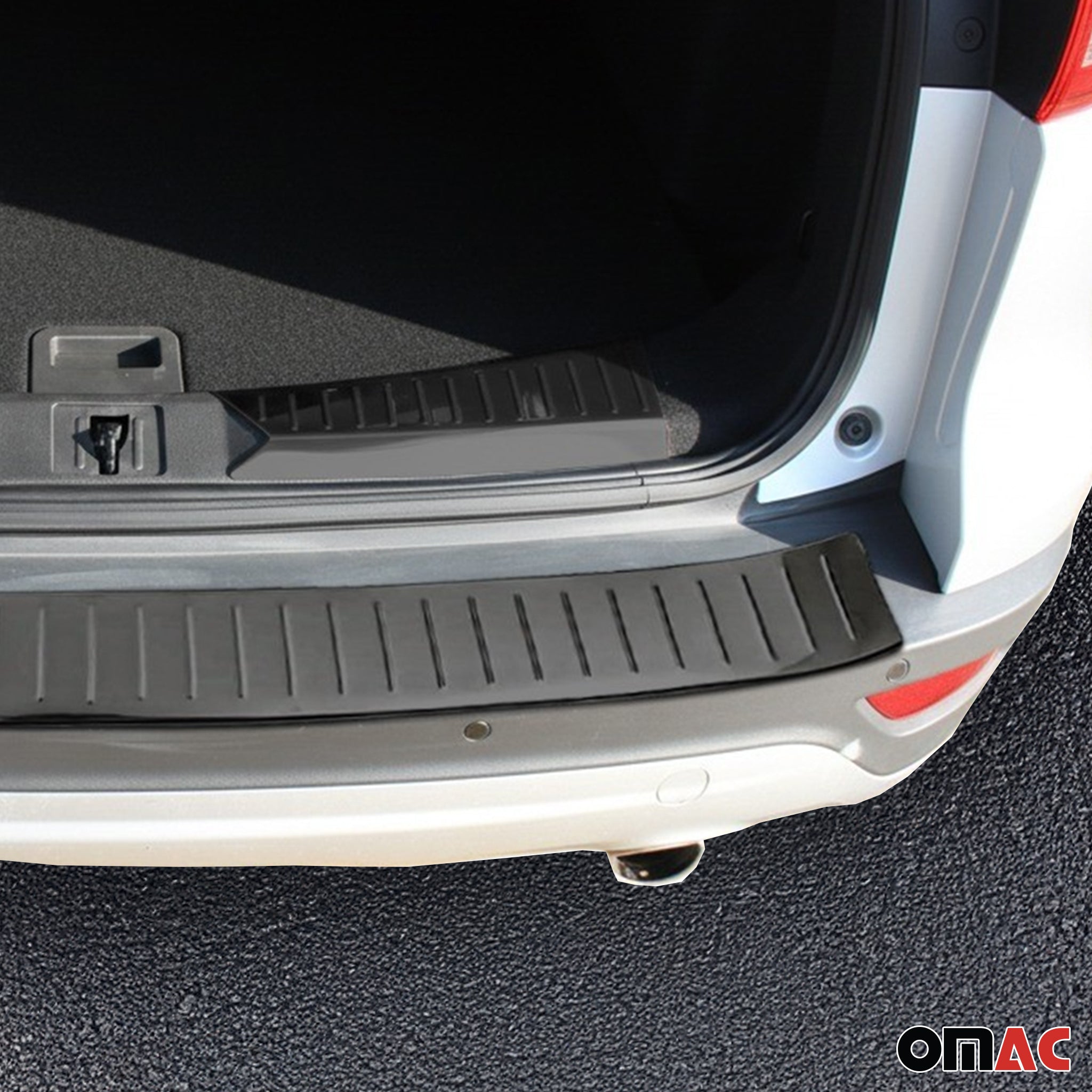 Rear Bumper Guard & Trunk Sill Cover Set for Ford Escape 2013-2016 Pre-FL Dark