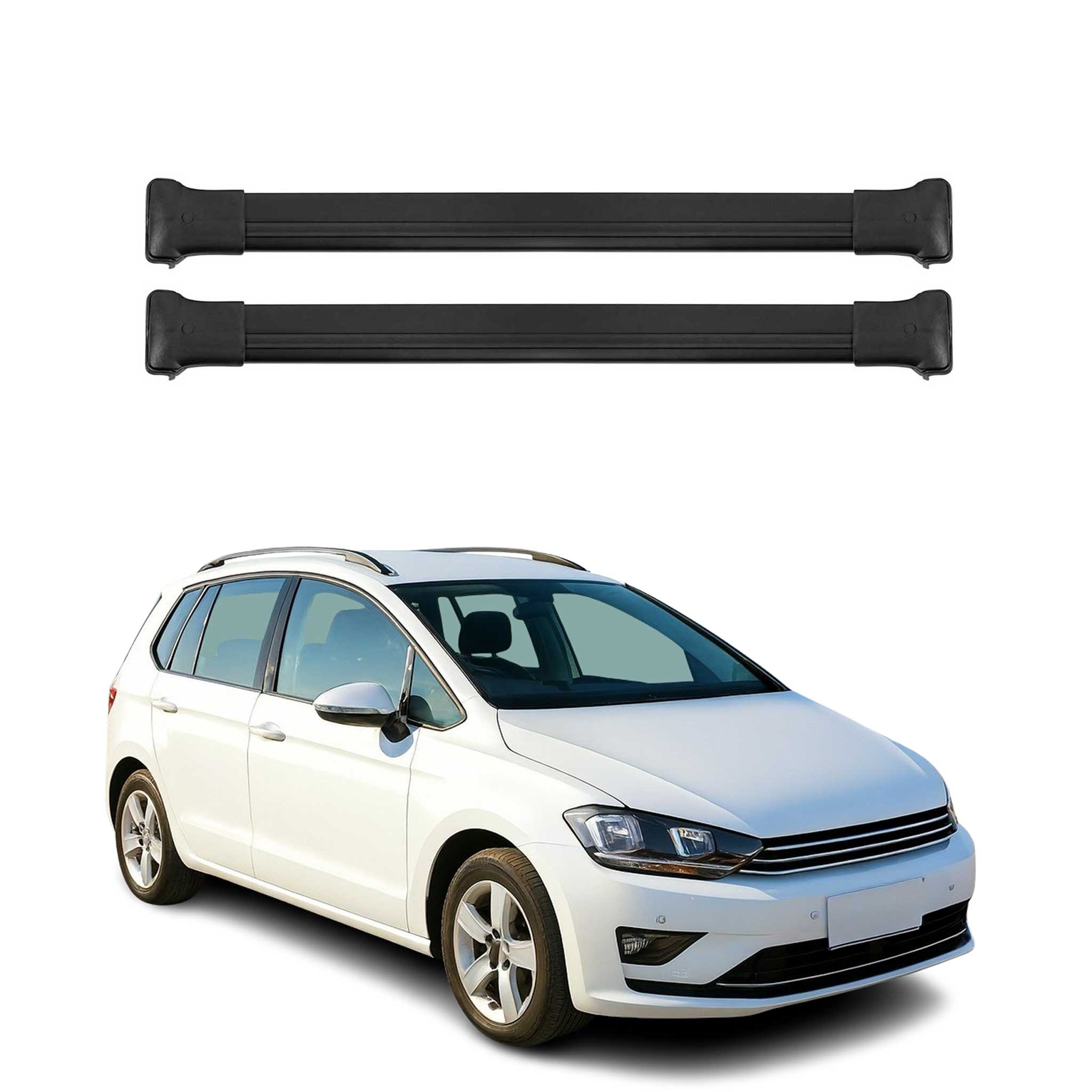 2015-2019 VW Golf Mk7 Sportwagen Roof Rack Cross Bars Black