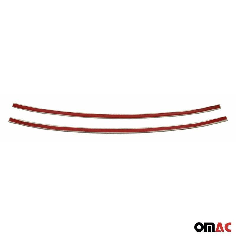 Front Bumper Trim Molding for VW Jetta A6 2011-2014 Steel Silver 2 Pcs - OMAC USA