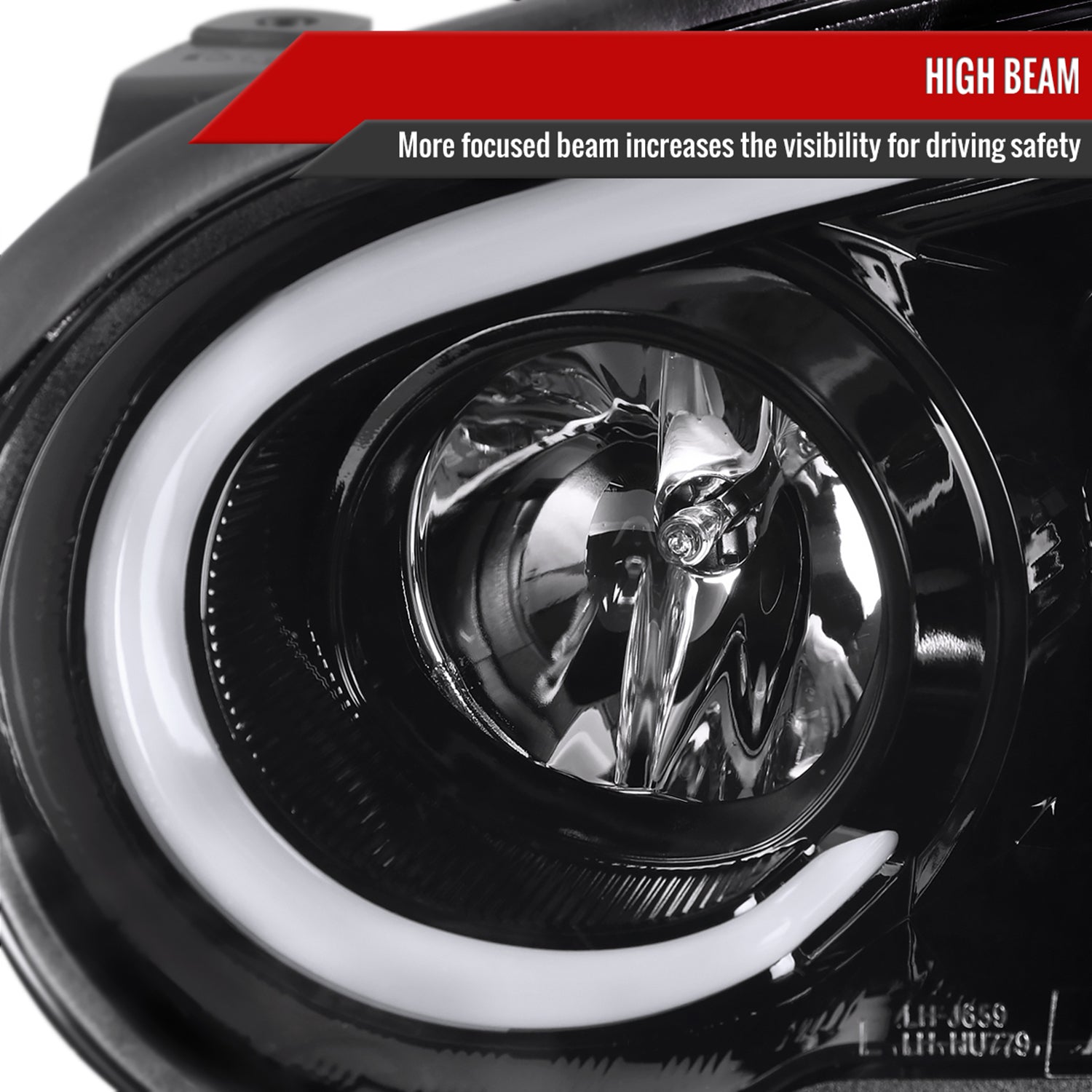 2004-2005 Subaru Impreza WRX/STI Outback Projector Headlights LED Light Black