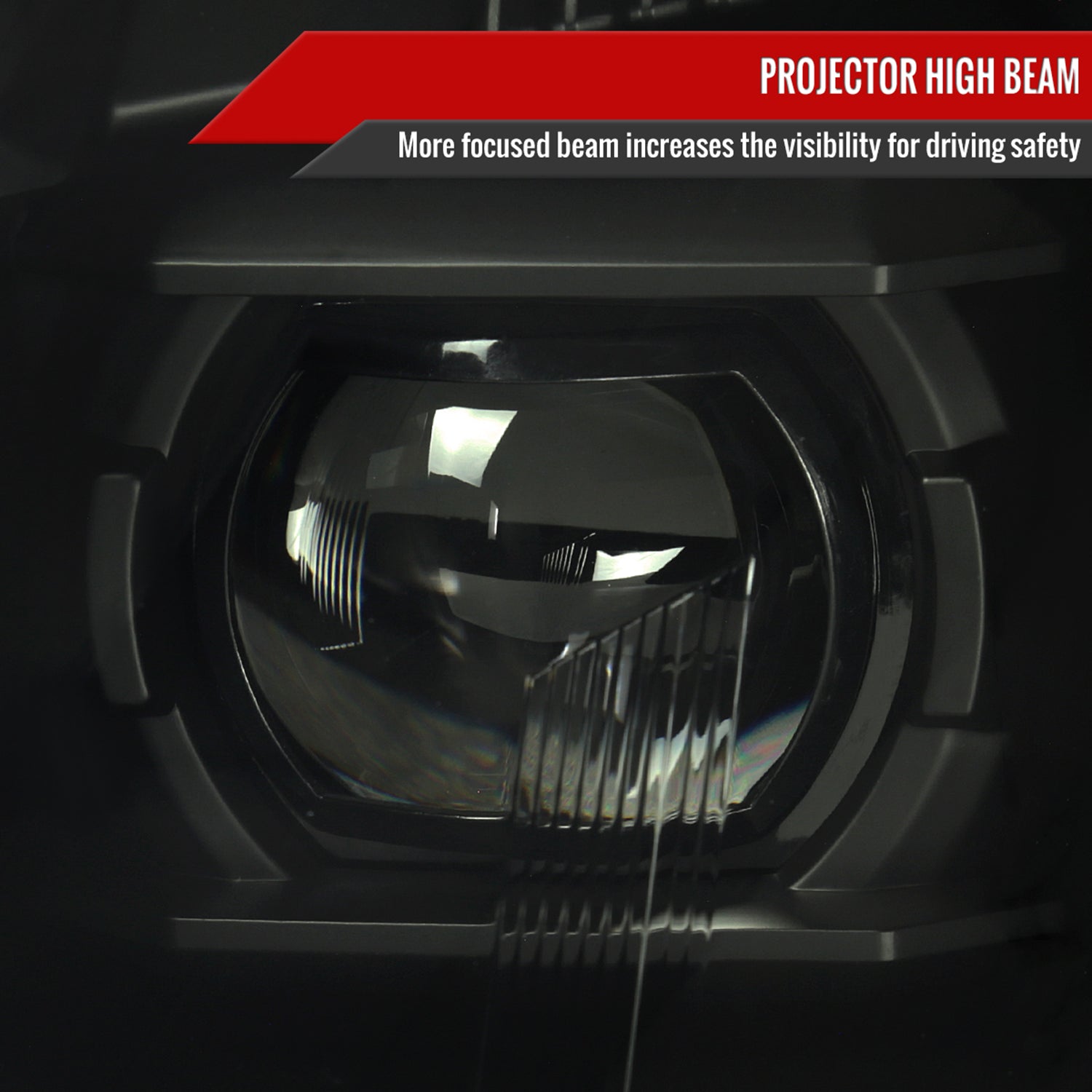 2010-2016 Cadillac SRX LED Projector Headlights Turn Signal Bar Black