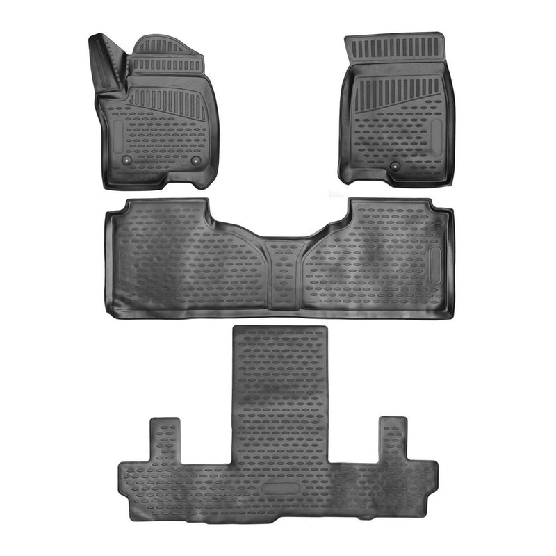 2021-2024 GMC Yukon XL Floor Mats Liners Full Set All Weather Black