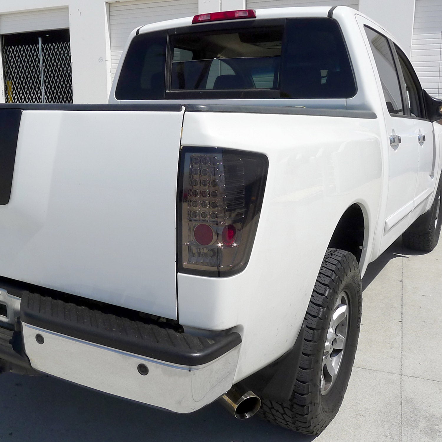 2004-2015 Nissan Titan LED Tail Lights Chrome Housing/Smoke Lens