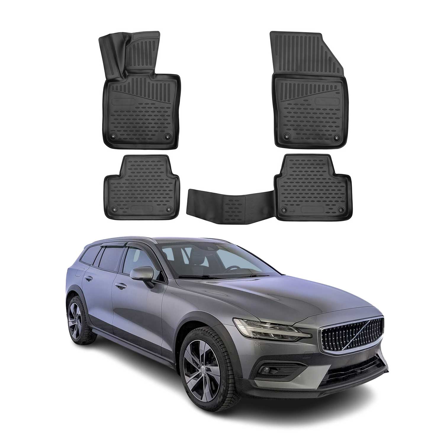 2020-2024 Volvo V60 Cross Country Floor Mats Liners Full Set All Weather