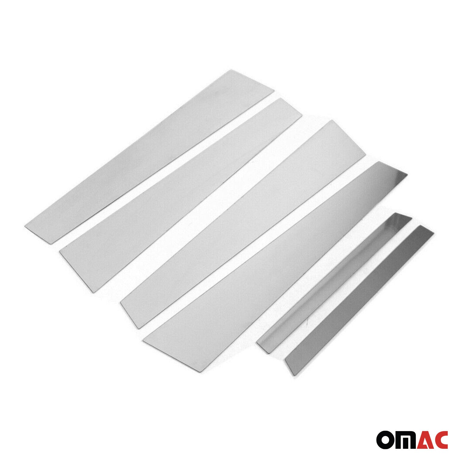 2004-2010 BMW 5 Series E60 M5 Sedan Window B Pillar Posts Door Trim Stainless Steel 6x