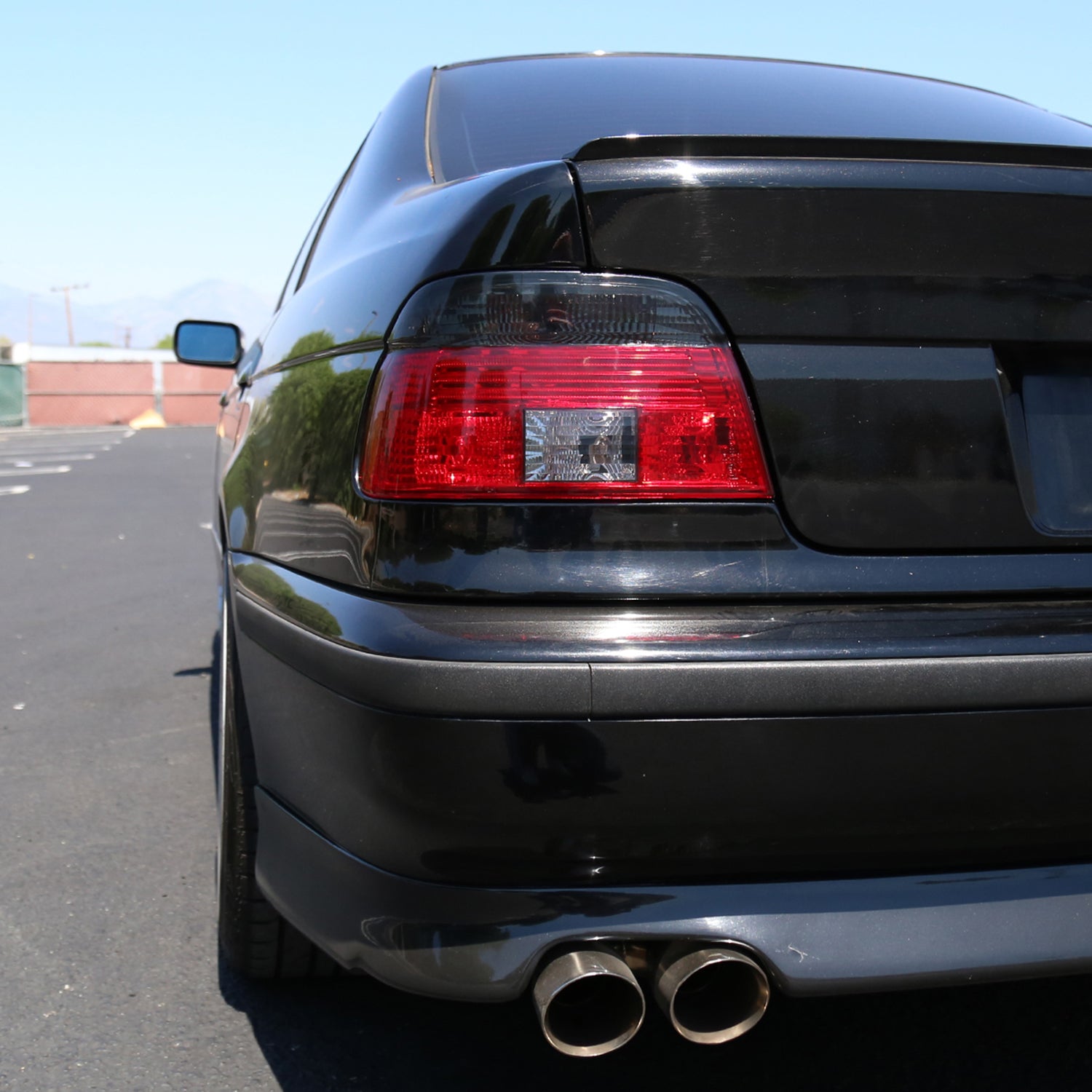 1997-2000 BMW E39 5 Series Tail Lights Chrome Housing/Red Smoke Lens