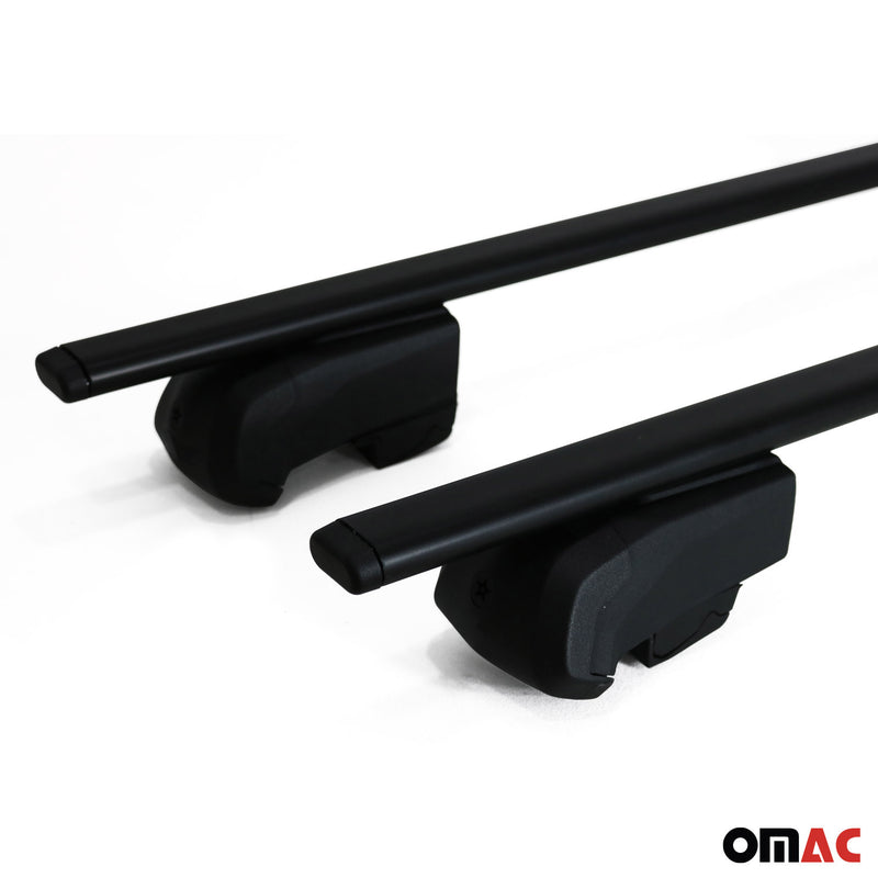 Roof Rack Flush Rail Cross Bars Carrier Anti-Theft Lockable 54" 2 Pcs Black