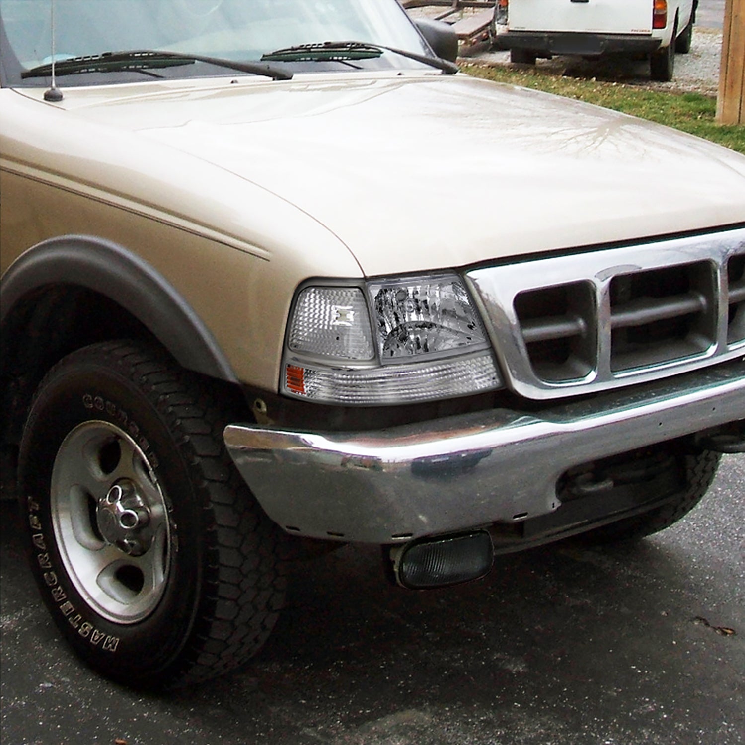 1998-2000 Ford Ranger Factory Style Crystal Headlights Chrome/Clear Lens