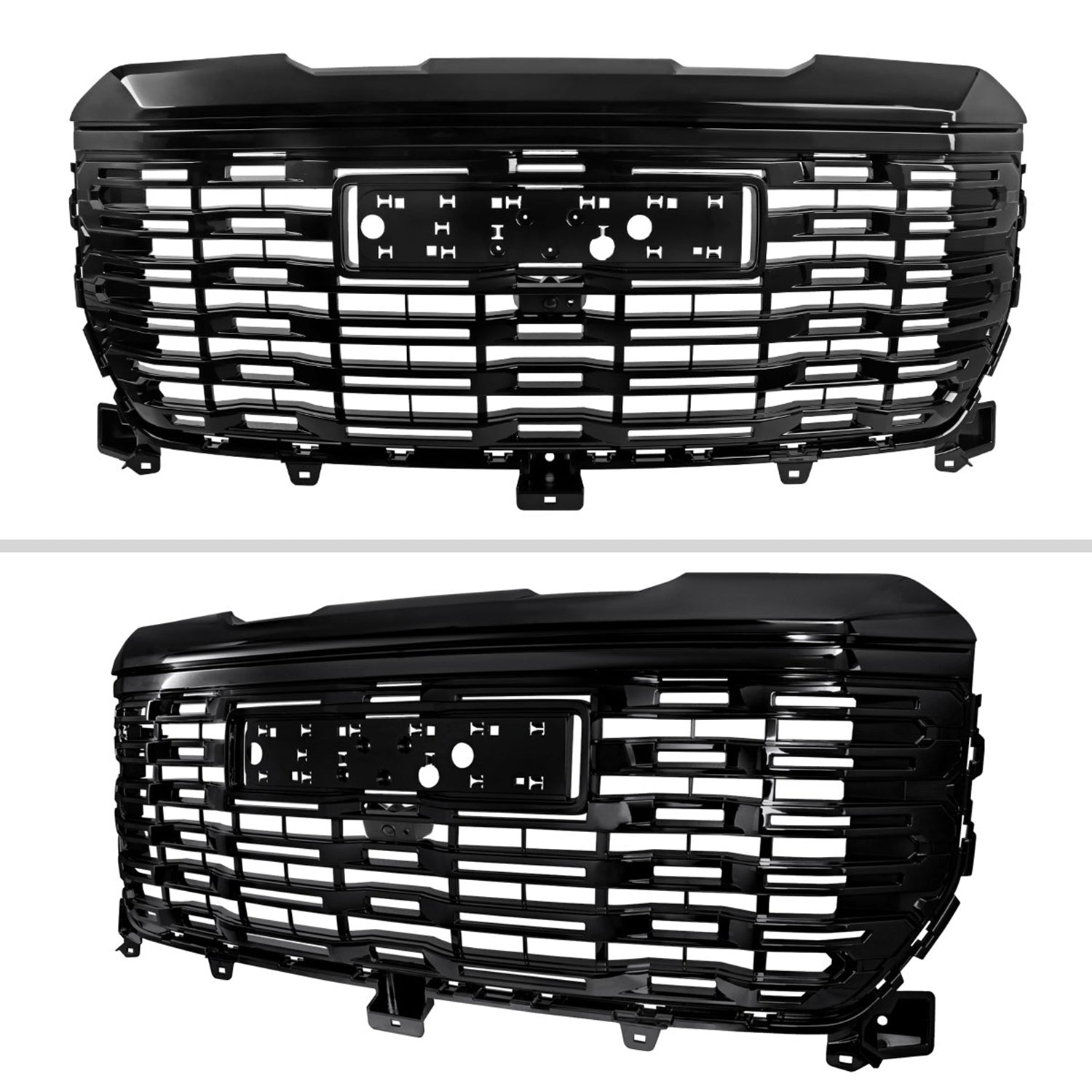 2022-2024 GMC Sierra 1500 Glossy Denali Style Front Upper Mesh Hood Grille