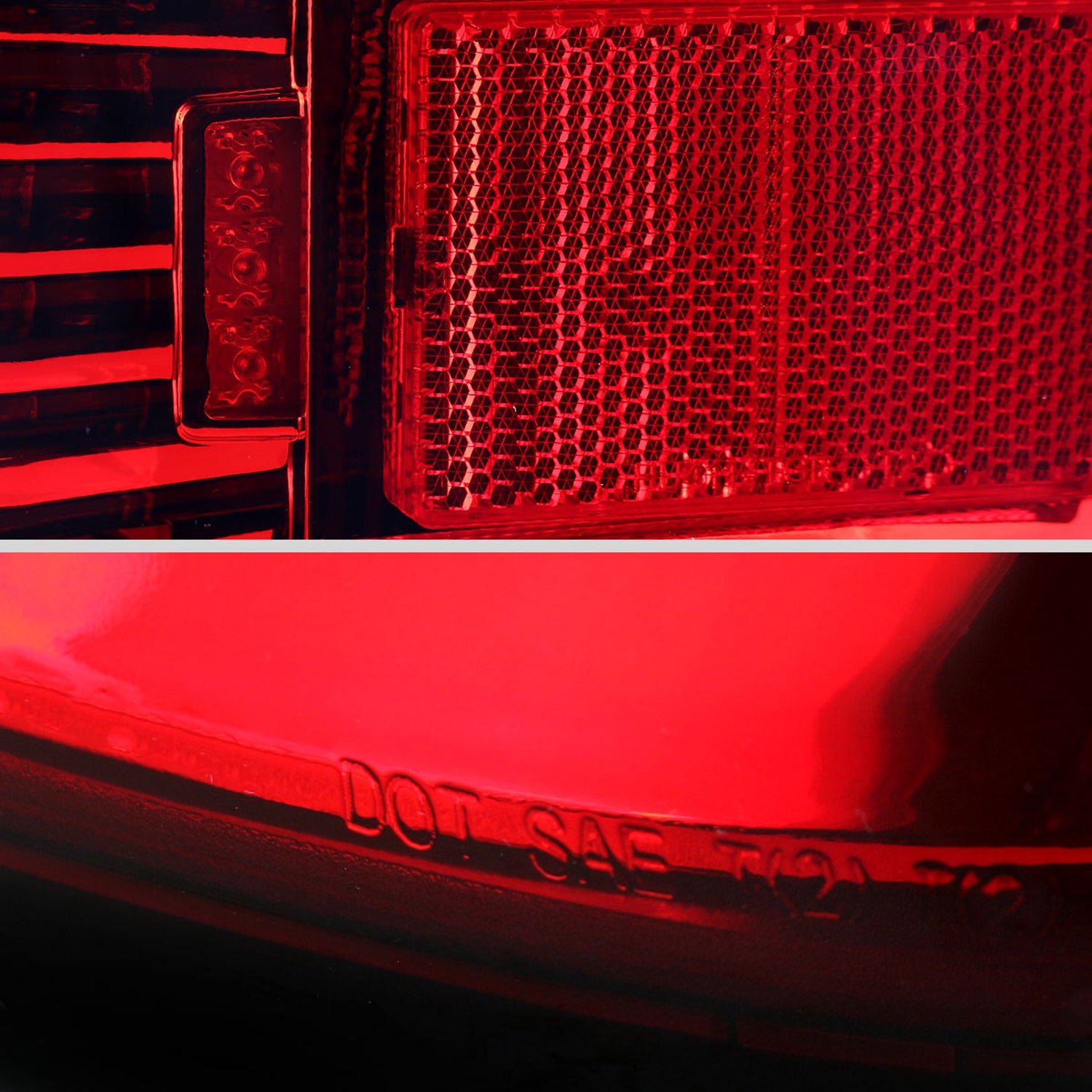 2014-2018 Chevy Silverado 1500 2500HD/Sierra 3500HD LED Tail Lights Chrome/Red