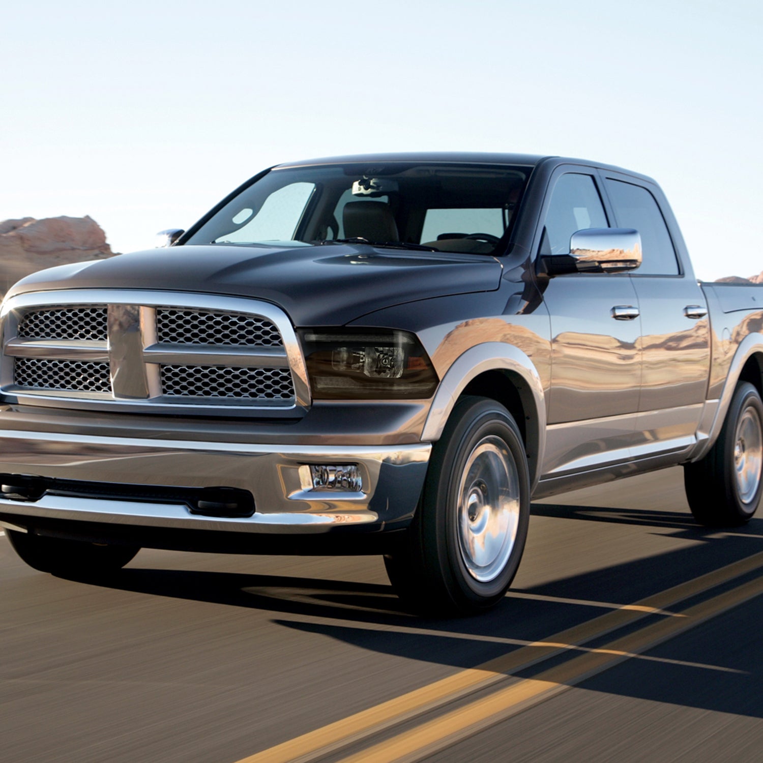 2009-2018 Dodge RAM 1500/ RAM 2500 3500 Dual LED Bar Factory Headlights Black