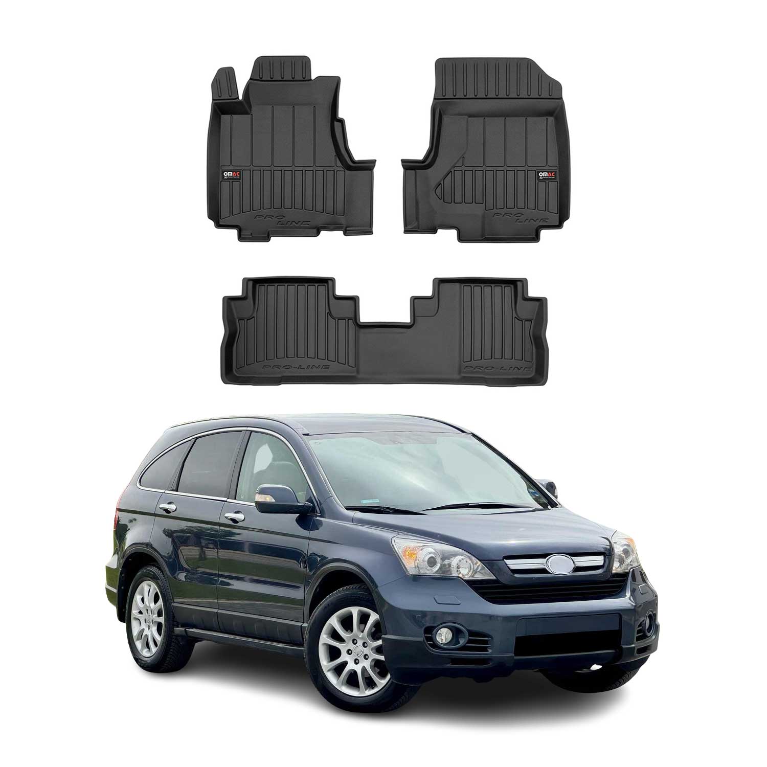 2007-2011 Honda CR-V Premium Floor Mats Liners Full Set All Weather Heavy Duty