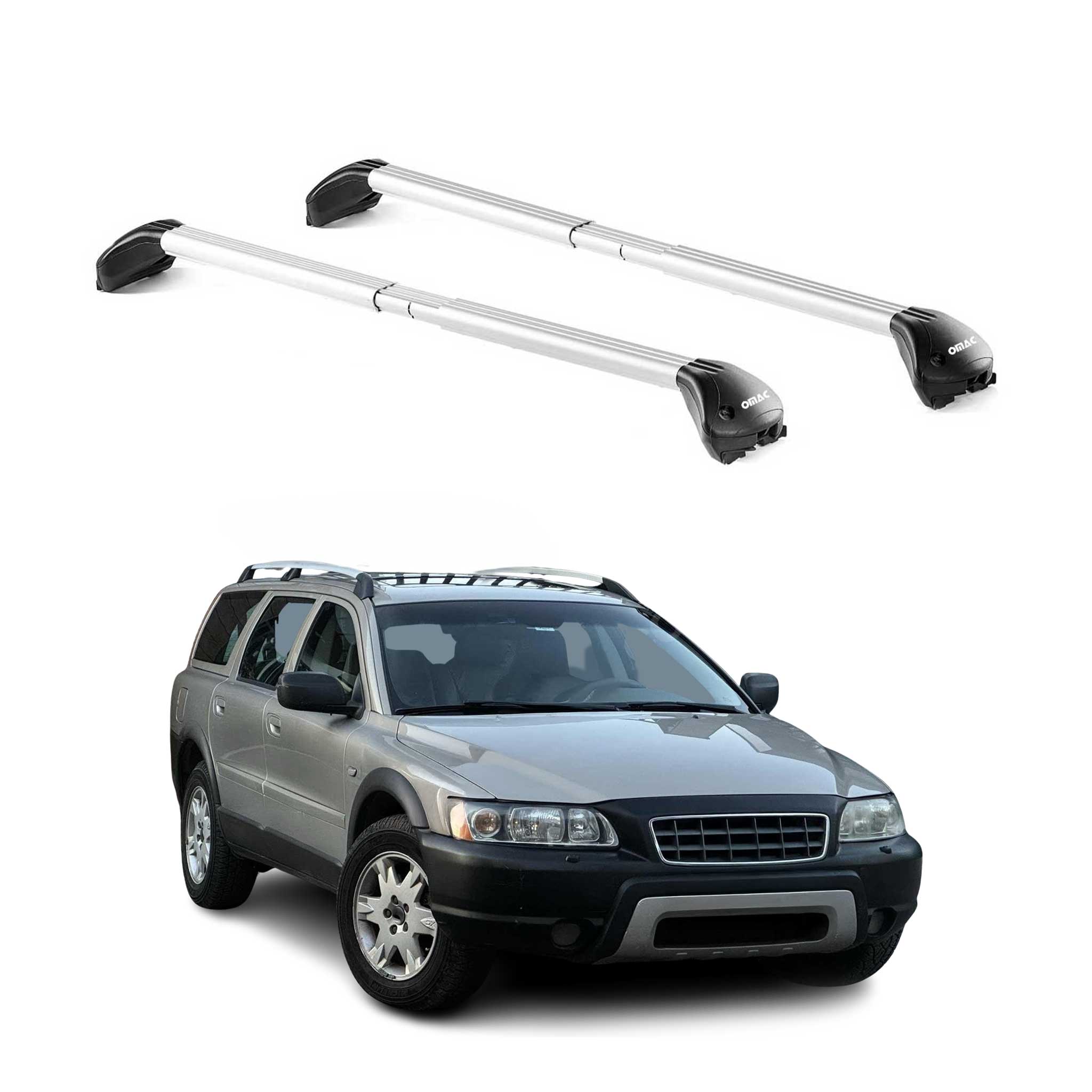 2003-2007	Volvo	XC70 Roof Rack Cross Bars Luggage Carrier 2 Pcs