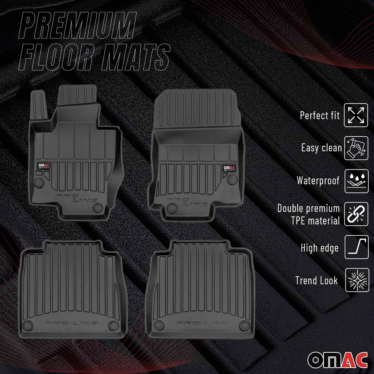2020-2025 Mercedes GLS Class X167 Premium Floor Mats Liners Full Set All Weather Heavy Duty Black