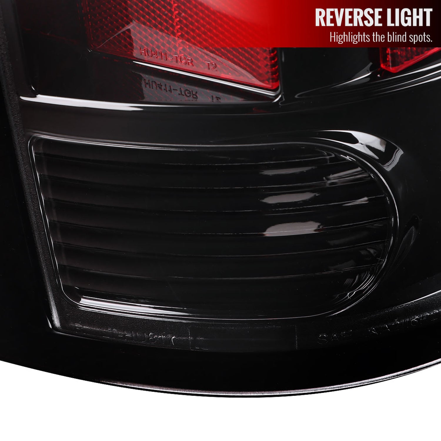 2009-2018 Dodge RAM 1500 2500 3500 White Bar LED Tail Lights Glossy Black