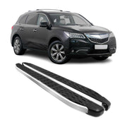 2014-2020 Acura MDX Running Boards Side Steps Silver & Black