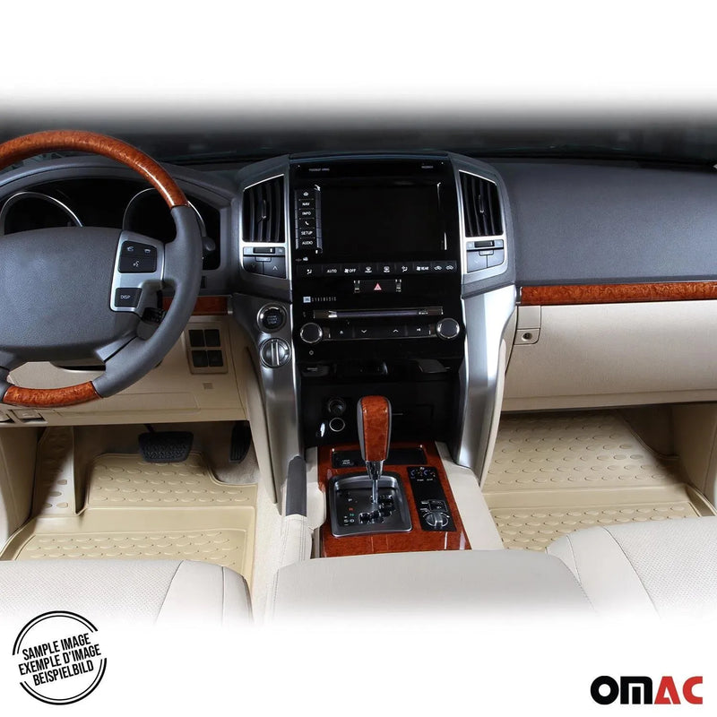 OMAC Floor Mats Liner for Toyota Sienna 7 Seats 2013-2020 Beige TPE All-Weather - OMAC USA