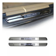 VW Beetle Door Sill Scuff Plate Scratch Protector Exclusive Stainless Steel Silver 2 Pcs
