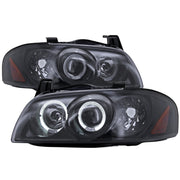 2004-2006 Nissan Sentra Dual Halo Projector Headlights Glossy Black/Smoke Lens