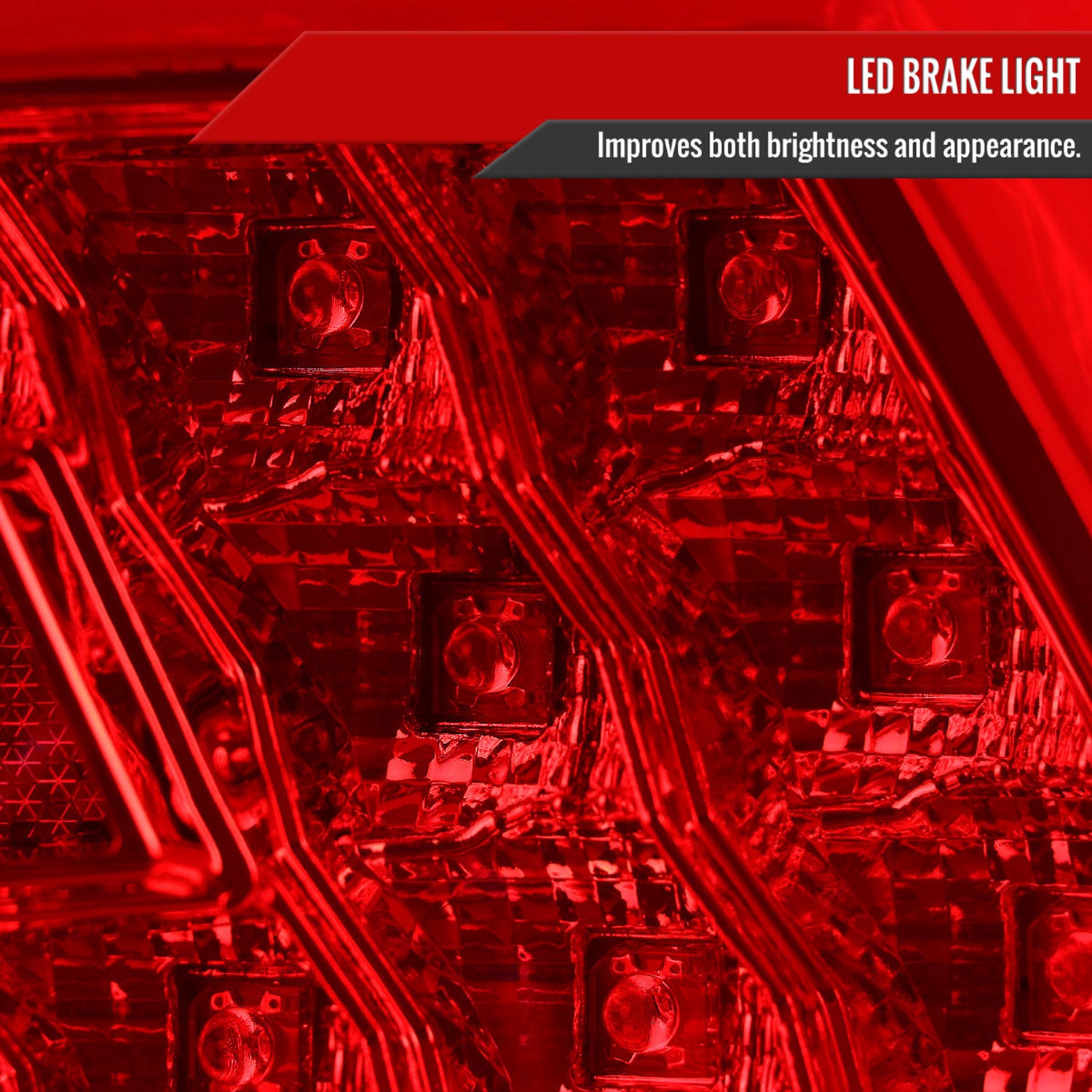 2015-2021 Subaru WRX Sequential White Bar LED Tail Lights Chrome/Red Lens