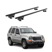 2002-2013 Jeep Cherokee Kj KK Roof Rack Cross Bars Black