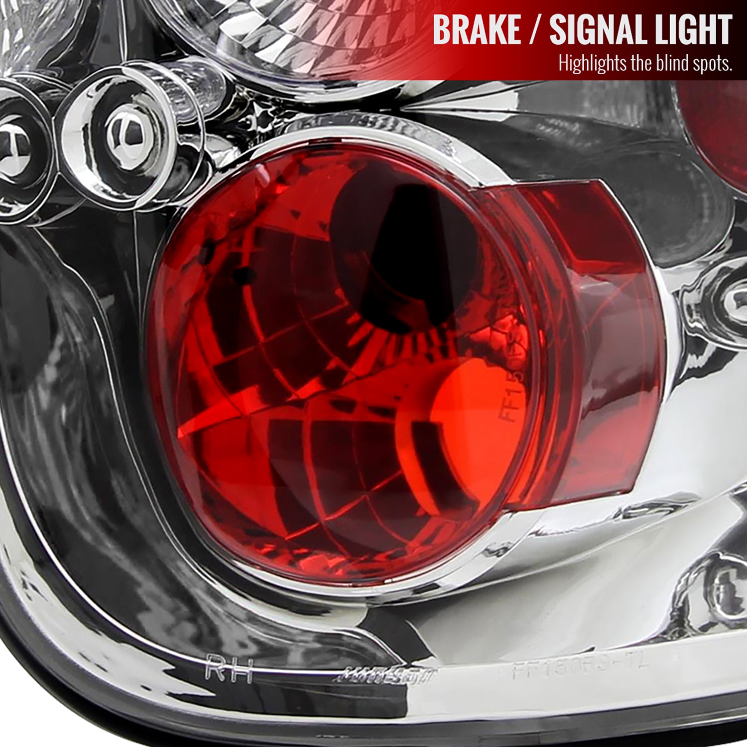 1997-2004 Ford F-150 Flareside Tail Lights Chrome Housing/Clear Lens