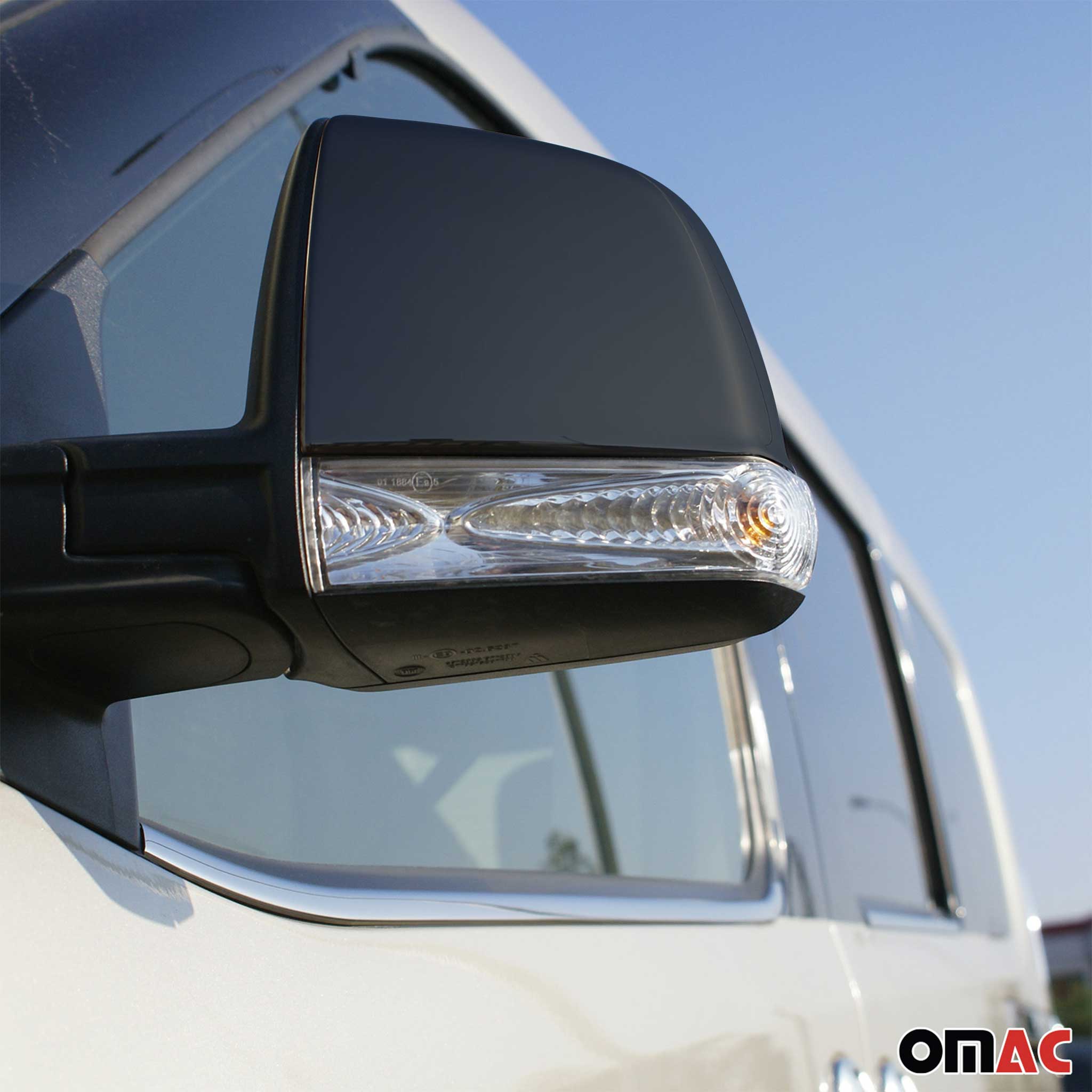 Side Mirror Cover Caps fits RAM ProMaster City 2015-2022 ABS Chrome Dark 2Pcs