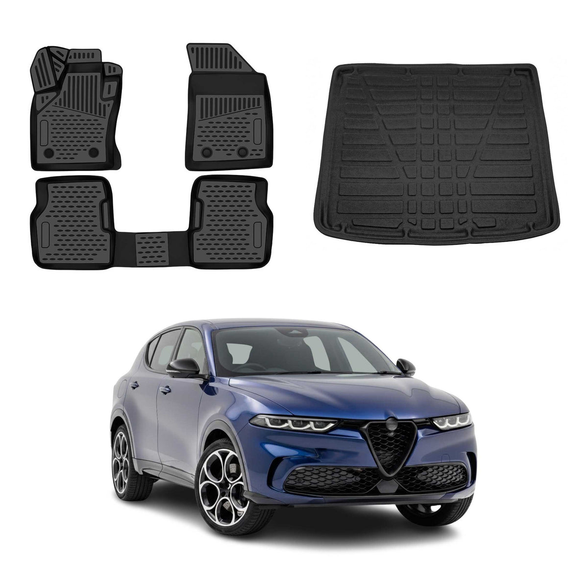 OMAC Floor Mats & Cargo Liners for Alfa Romeo Tonale 2023-2026 upper trunk
