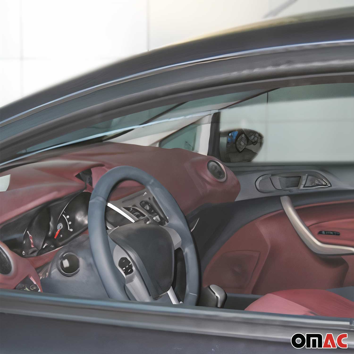 2011-2019 Ford Fiesta Window Visor Vent Rain Deflector 2Pcs Smoke