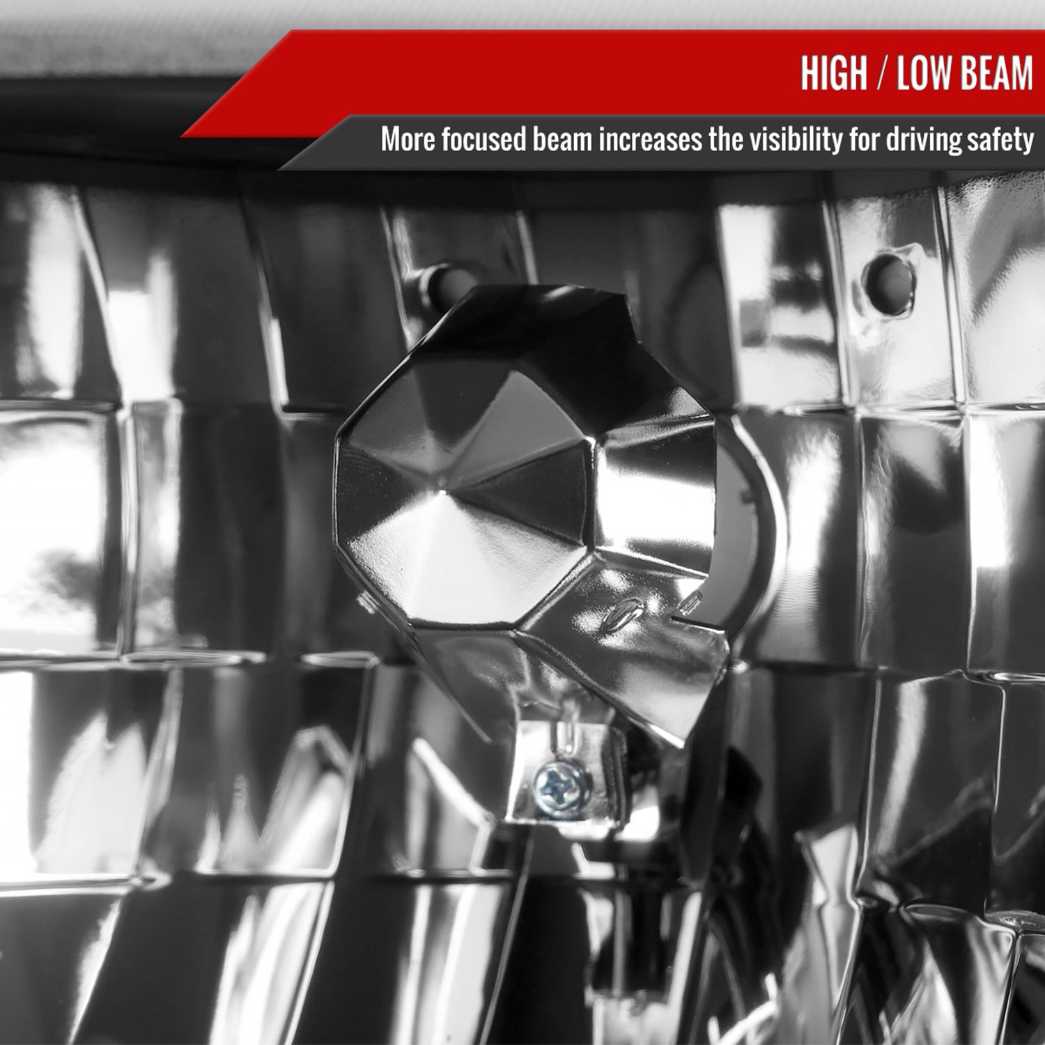 1993-1997 Ford Ranger Factory V2 Headlights w/Corner Lights Matt Black/Clear